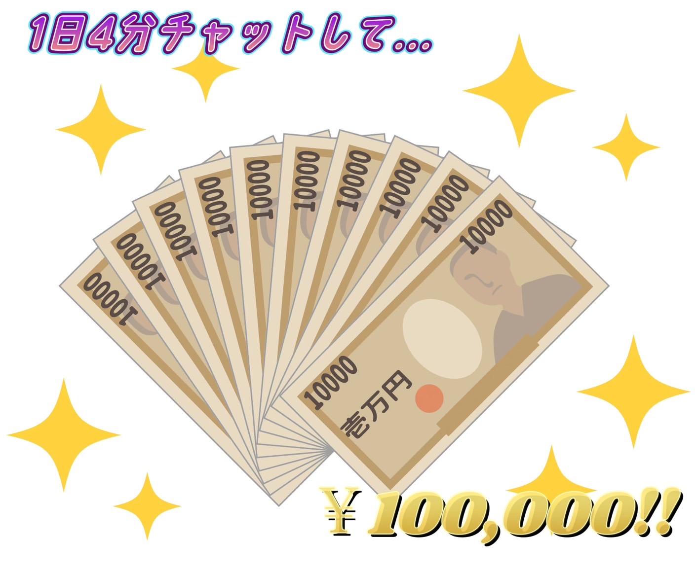 ４分で１０万円Σ(ﾟДﾟ)
