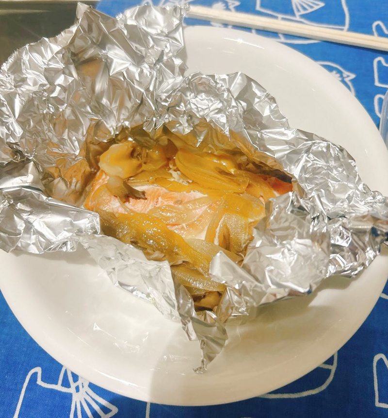 鮭ホイル焼きでエネルギーチャージ♪