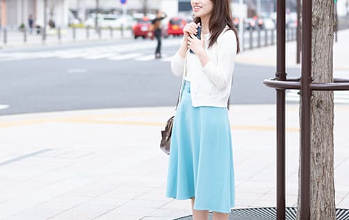 面接会場付近で待ち合わせ