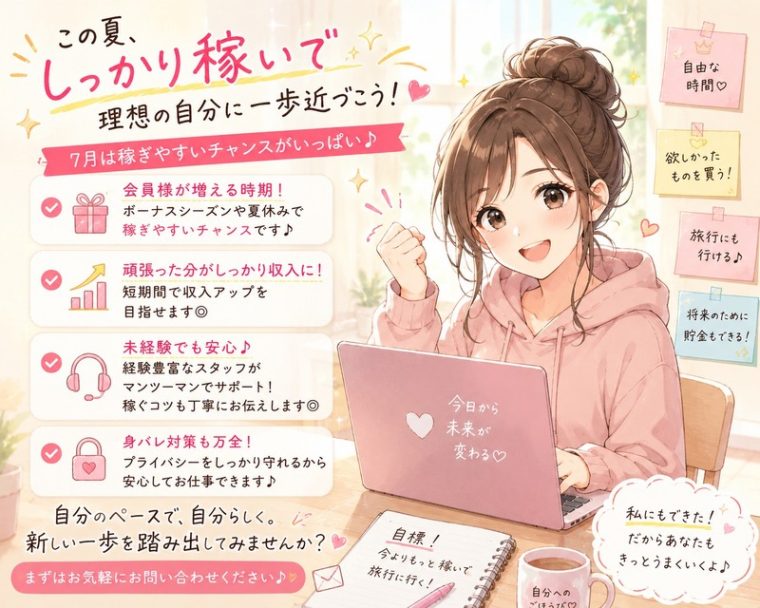 🌻**夏はしっかり稼ぐチャンス！ 今こそライブチャットを始めませんか？**🌻